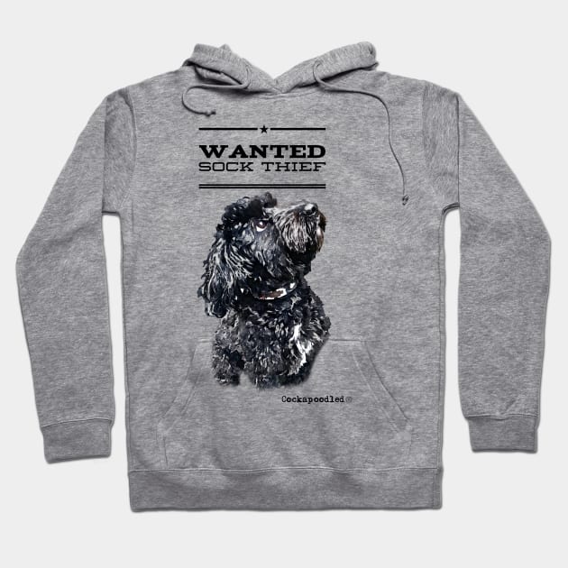 Cockapoo / Doodle Dog Sock Thief Hoodie by WoofnDoodle 